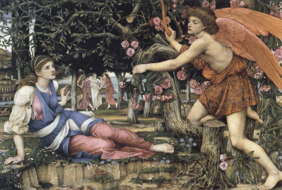 John Roddam Spencer Stanhope Love and the Maiden